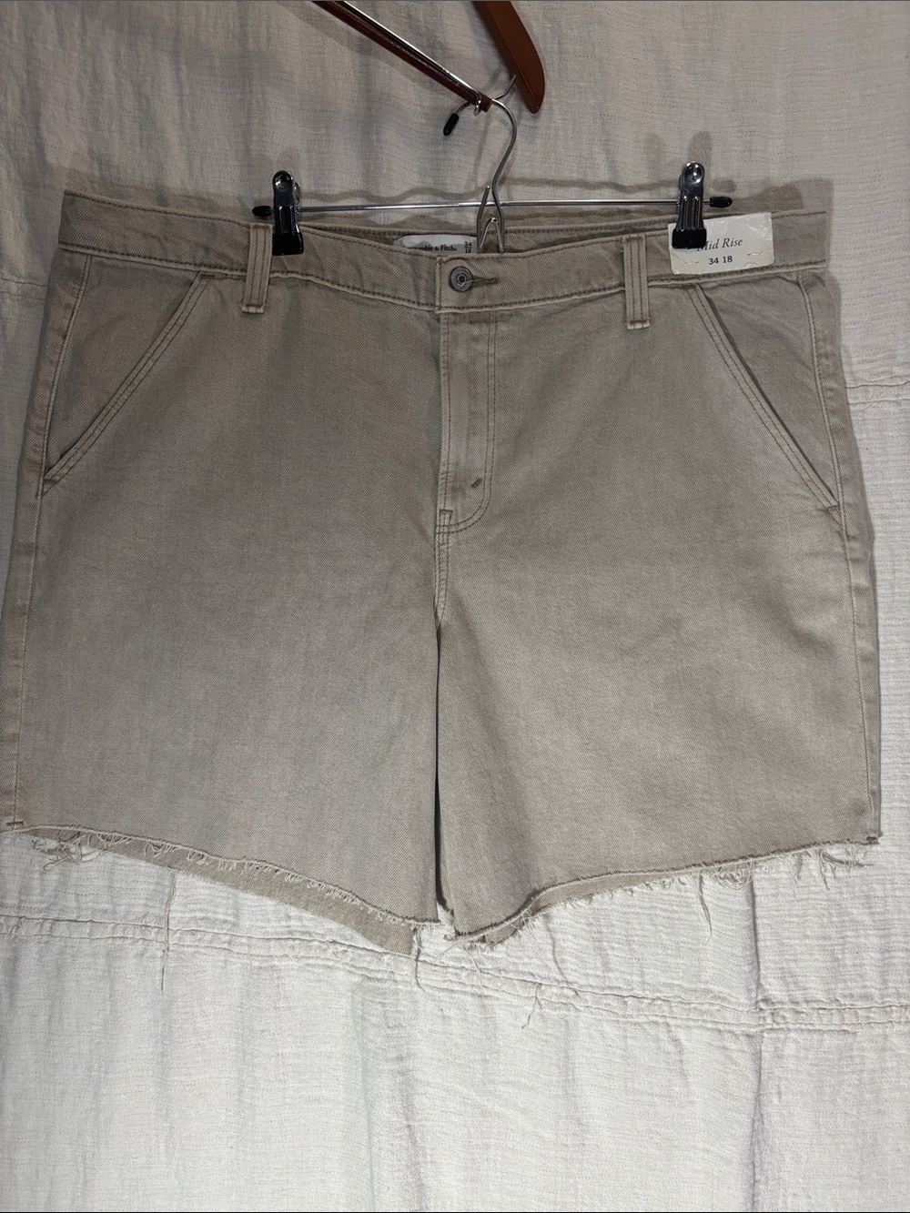 Abercrombie & Fitch Taupe Denim Cutoff Shorts